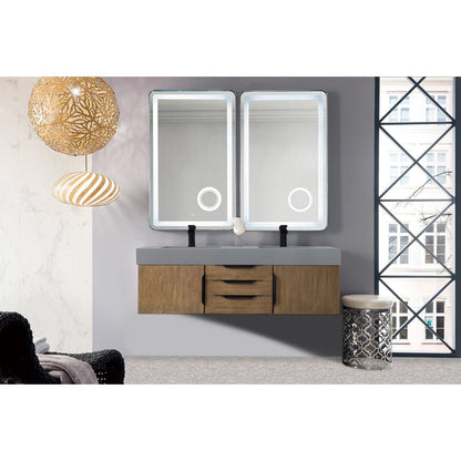 James Martin Vanities Mercer Island 59" Double Vanity - 389-V59D-AGR-G-DGG