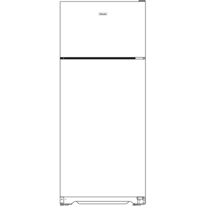 HOTPOINT Hotpoint 17.5 Cu. Ft. Recessed Handle Top-Freezer Refrigerator White - HPS18BTNRWW