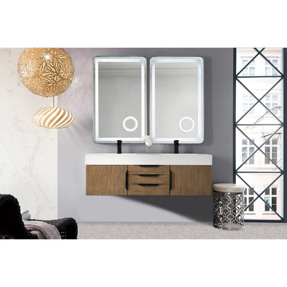 James Martin Vanities Mercer Island 59" Double Vanity - 389-V59D-AGR-G-DGG