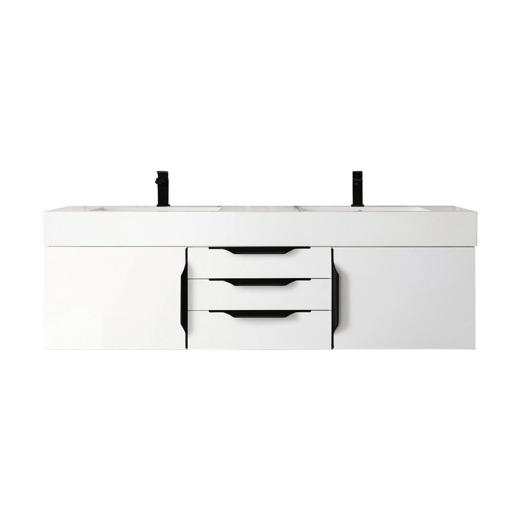 James Martin Vanities Mercer Island 59" Double Vanity - 389-V59D-AGR-G-DGG