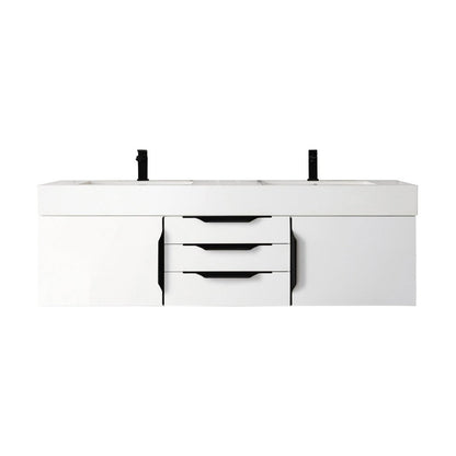 James Martin Vanities Mercer Island 59" Double Vanity - 389-V59D-AGR-G-DGG