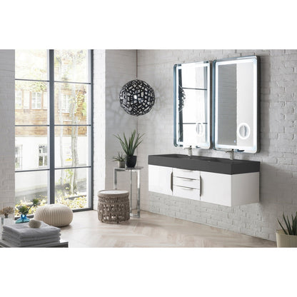 James Martin Vanities Mercer Island 59" Double Vanity - 389-V59D-AGR-G-DGG