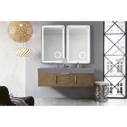 James Martin Vanities Mercer Island 59" Double Vanity - 389-V59D-AGR-G-DGG