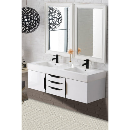 James Martin Vanities Mercer Island 59" Double Vanity - 389-V59D-AGR-G-DGG