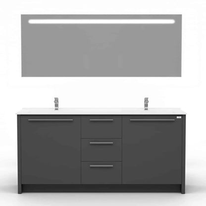 Casa Mare Nona Modern Double Sink Freestanding Bathroom Vanity and Sink Combo - Nona152GG-60