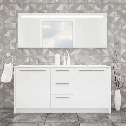 Casa Mare Nona Modern Double Sink Freestanding Bathroom Vanity and Sink Combo - Nona152GG-60