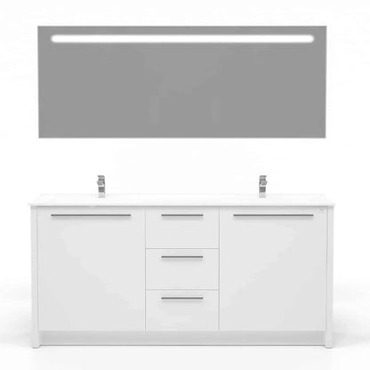 Casa Mare Nona Modern Double Sink Freestanding Bathroom Vanity and Sink Combo - Nona152GG-60