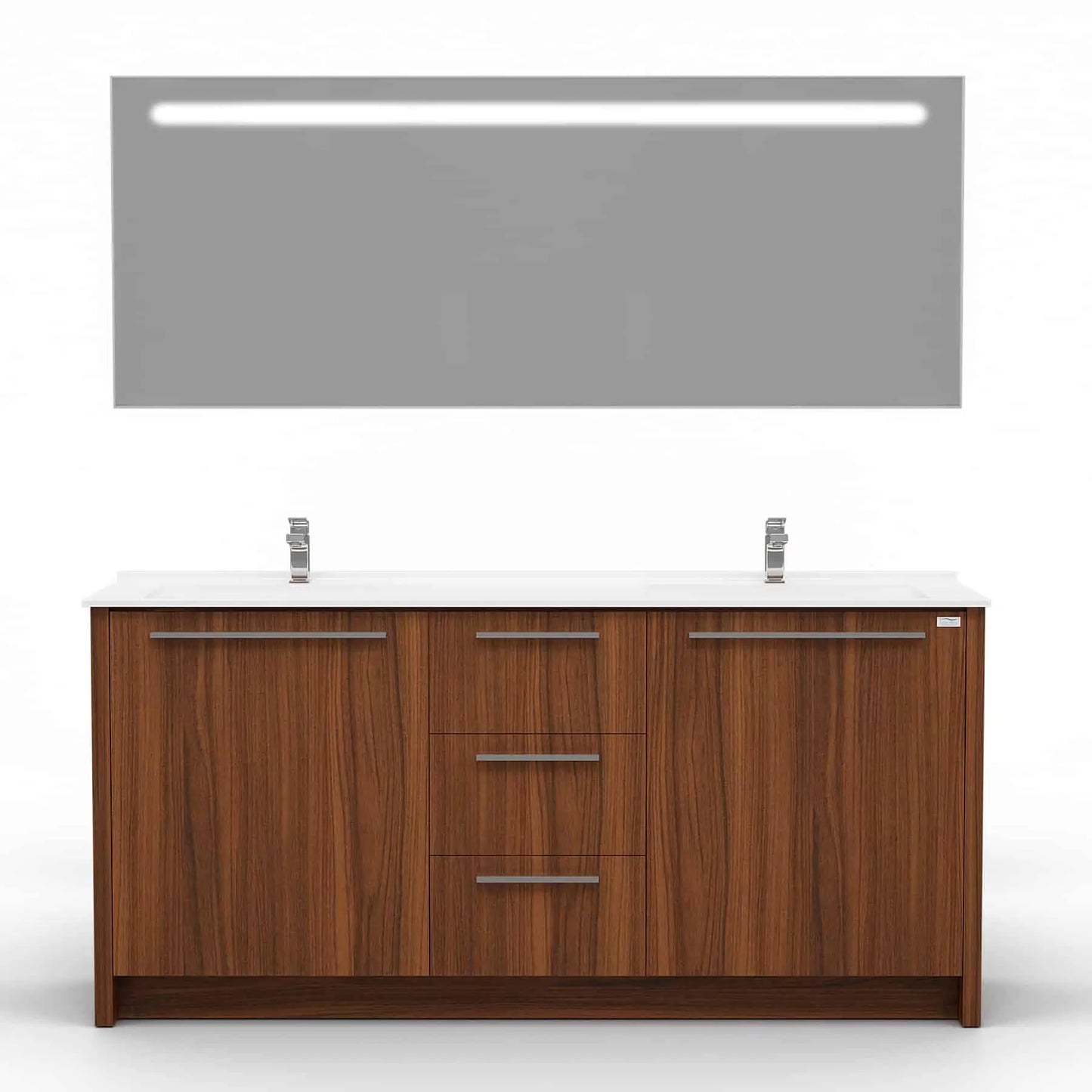 Casa Mare Nona Modern Double Sink Freestanding Bathroom Vanity and Sink Combo - Nona152GG-60
