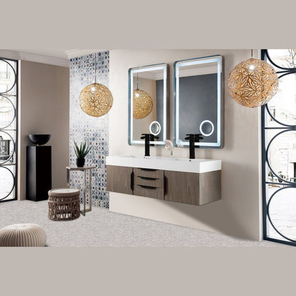James Martin Vanities Mercer Island 59" Double Vanity - 389-V59D-AGR-G-DGG