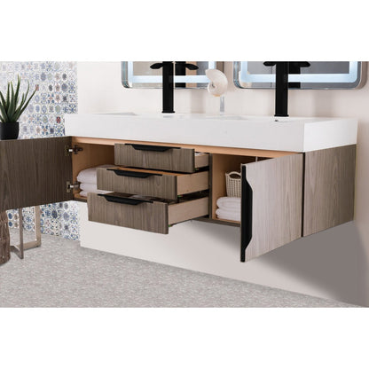 James Martin Vanities Mercer Island 59" Double Vanity - 389-V59D-AGR-G-DGG