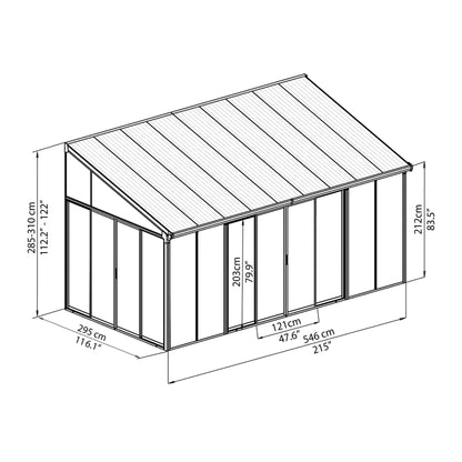 Palram Canopia | SanRemo White Patio Enclosure - HG9066
