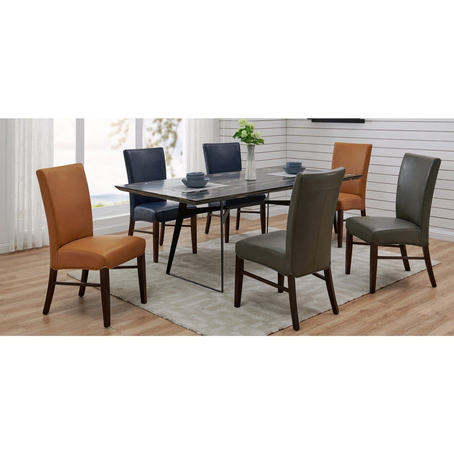 New Pacific Direct Milton Bonded Leather Chair, (Set of 2) -  268239B-V04