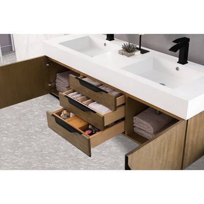 James Martin Vanities Mercer Island 59" Double Vanity - 389-V59D-AGR-G-DGG