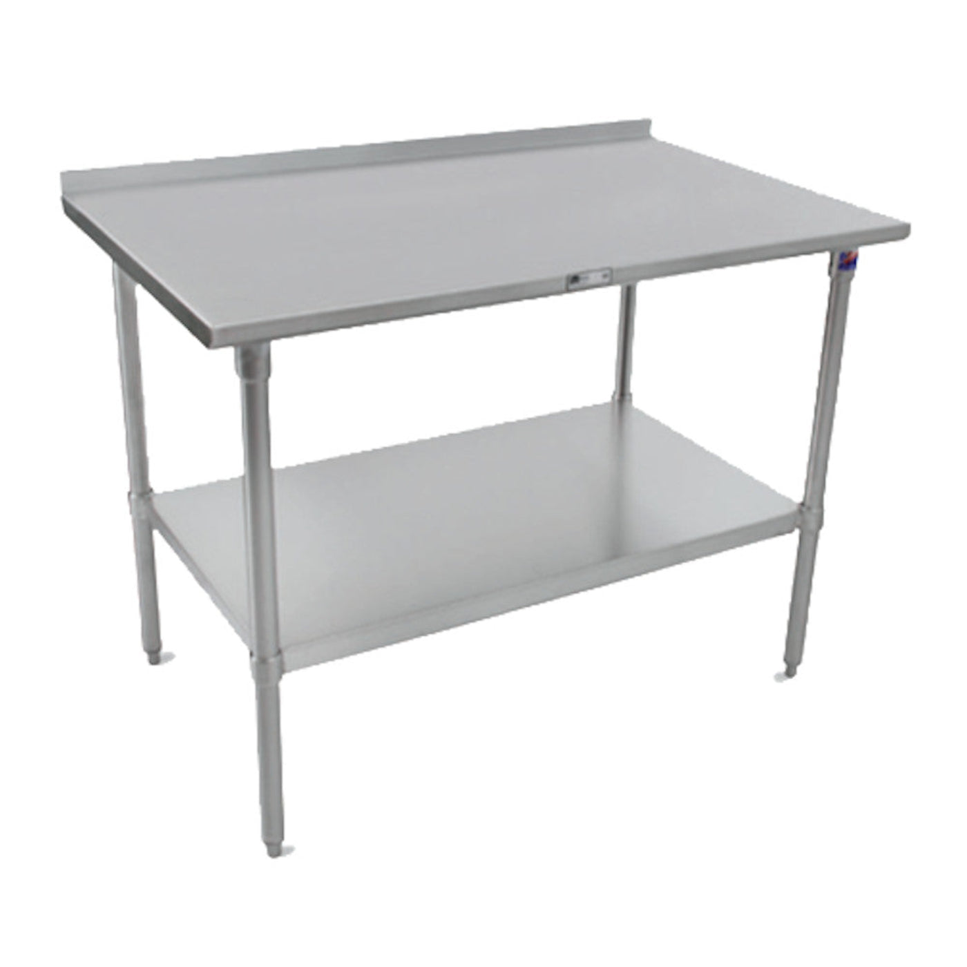 John Boos FBLG4824 48" x 24" Work Table, Galvan Undershelf - JBFBLG4824