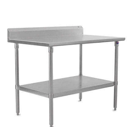 John Boos ST6-3648SSK 48"W x 36"D Stainless Steel Work Table, Adjust. Undershelf - JBST63648SSK