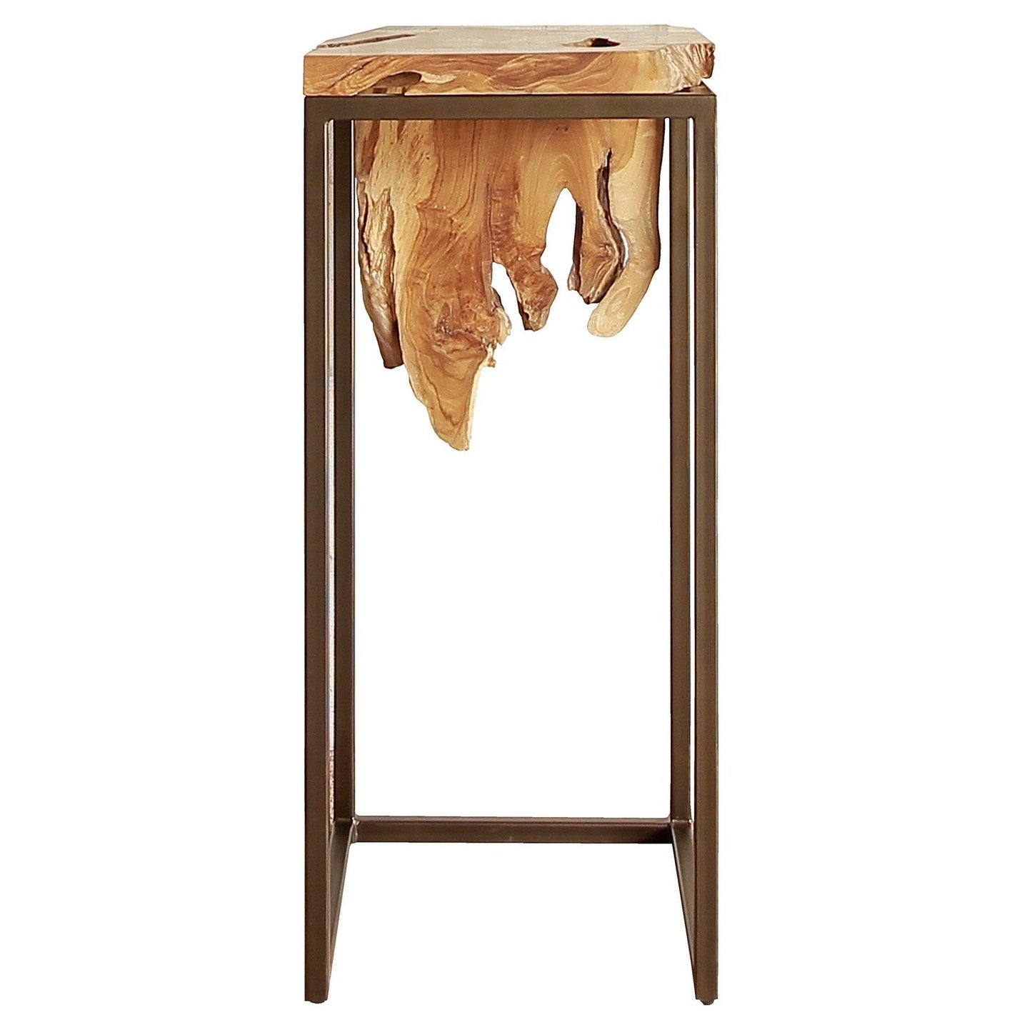 New Pacific Direct Jansen Reclaimed Teak Root High Side/ End Table, Natural  - 9600028