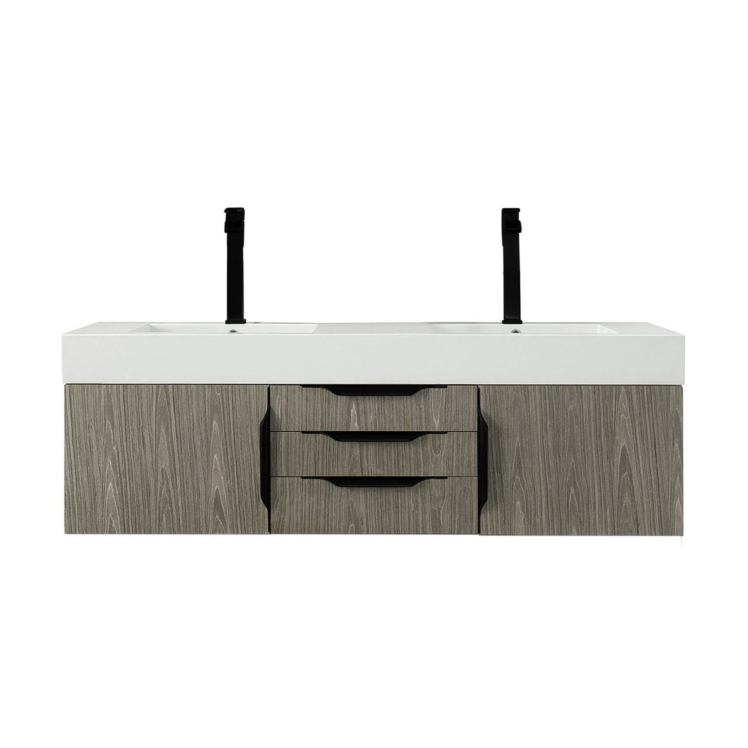 James Martin Vanities Mercer Island 59" Double Vanity - 389-V59D-AGR-G-DGG