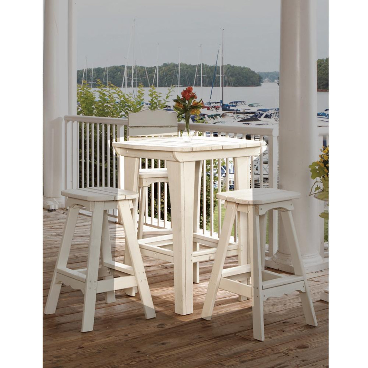 Uwharrie Chair Companion Series Wood Square Bar Table -  5063