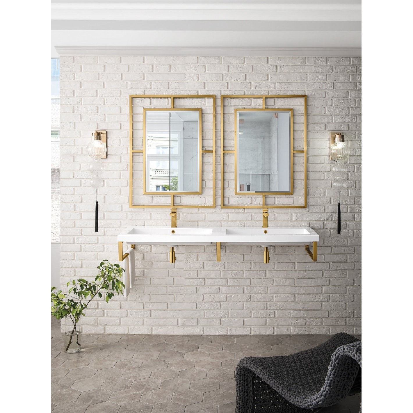 James Martin Vanities Three Boston 18" Wall Brackets - 055BK18BNK63WG2