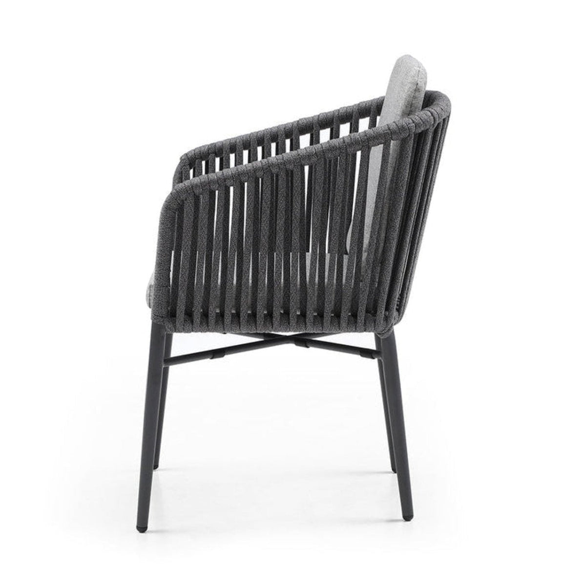 Whiteline Modern Living Lynn Outdoor Dining Armchair- DAC1837-LGRY