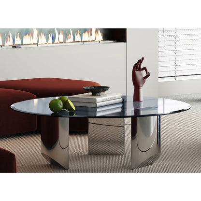 Whiteline Modern Living Naomi Coffee Table in Silver Color - CT1934