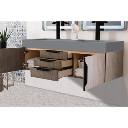 James Martin Vanities Mercer Island 59" Double Vanity - 389-V59D-AGR-G-DGG